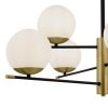 NOWODCZESNA LAMPA WISZĄCA MAYTONI NOSTALGIA MOD048PL-06G CZARNO-ZŁOTA BIAŁE KULE
